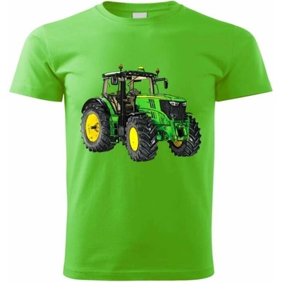 Moon River John Deere 6210R dětské tričko s traktorem zelené