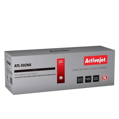 Compatible Тонер Activejet ATL-502NX (заместител за Lexmark 502X/50F2X00, Supreme, 10 000 страници, черен) - нов чип (ATL-502NX)