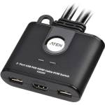ATEN kvm превключвател usb fhd hdmi, 2-портов cs22hf cs22hf-at (cs22hf-at)