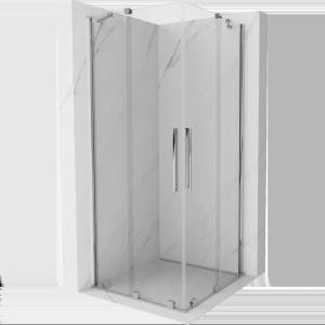 Mexen Velar Душ кабина Duo с плъзгащи се врати 90 x 90 см, прозрачно стъкло, хром (871-090-090-02-01)