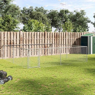 vidaXL Venkovní psí kotec pozinkovaná ocel 400 x 400 x 100 m