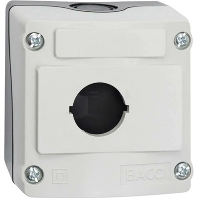BACO LBX0100 224200 prázdný kufřík 1 instalační pozice (d x š x v) 74 x 74 x 47.9 mm šedá, černá 1 ks