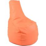 PUFRELAX Пуф, стол, 210л. , Sunlounger - Orange, еко кожа, Пълнеж от полистиролни перли, 8119 (PUF-G-S-ML-OR) - topmall