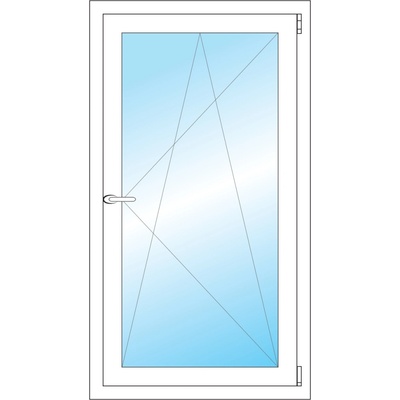OKNA HNED Plastové okno 66x119 cm (660x1190 mm) bílé otevíravé a sklopné pravé