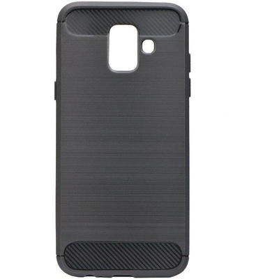Forcell Противоударен Силиконов Калъф за Samsung J6 2018, Forcell Carbon Case, Черен (5901737899576)