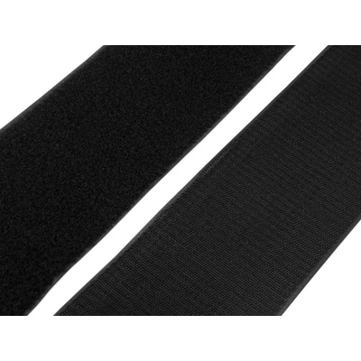 Suchý zip háček + plyš šíře 100 mm METRÁŽ - 2 černá