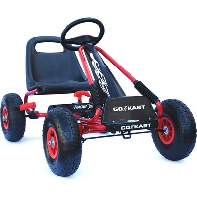 Go-kart Šlapací motokára nafukovací kola A15 červená