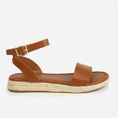 Сандали Wheres That From Women's Raffia Flatform Sandals - Tan