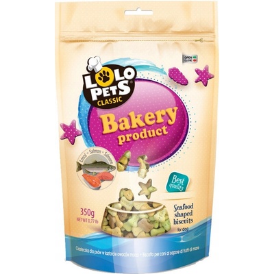 Lolo Pets Sušienky pre psa s lososom vo fólii Doypack 350 g