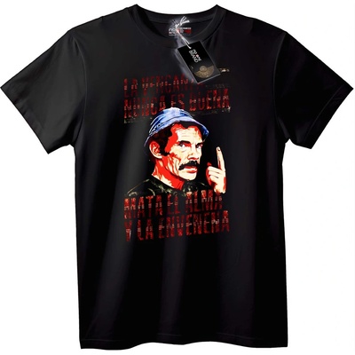 NOONEBRAND Тениска Отмъщението никога не е добро - 3XL, Black