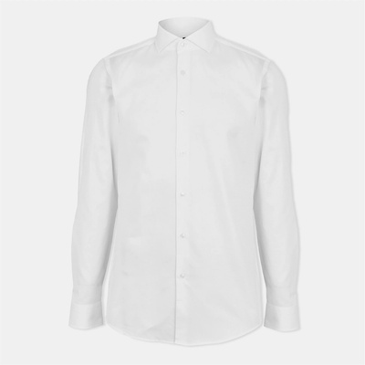 HUGO BOSS Риза с дълъг ръкав Boss Men's H Hank Spread Long Sleeve Oxford Shirt - White