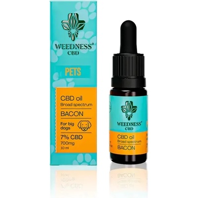 Weednesscbd Широкоспектърно cbd масло 7% за големи кучета | Бекон (10 мл) (wopbd)