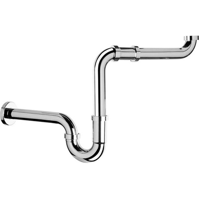 OMP Tea Umývadlový sifón šetriace miesto 1'1/4 odpad 32mm, chróm 126.013.5H