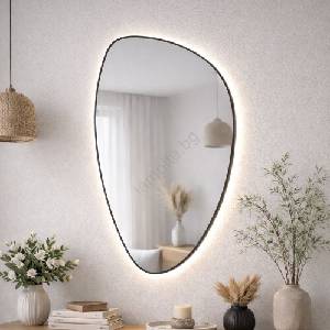 Baltica Design Baltica Design-LED Огледало с подсветка STONE FLUID 15W/230V 4500K 92x55 cm IP65 черно (DB0038)