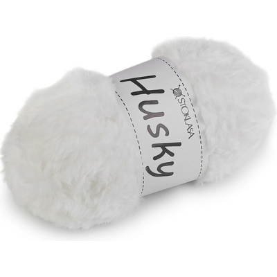 Pletací příze Husky 100 g, střední, 1 bílá