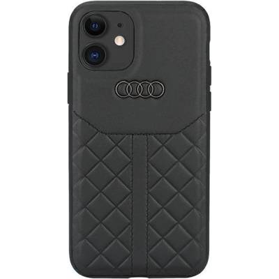 Audi Audi AU-TPUPCIP11R-Q8/D1-BK Genuine Leather Калъф за iPhone 11 / Xr 6.1", черен (AU-TPUPCIP11R-Q8/D1-BK)