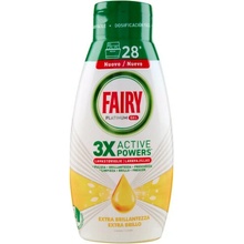 Fairy Platinum gél do umývačky riadu Extra Brilliant Lemon 504 ml 28 mytí