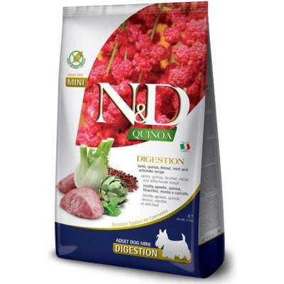 N&D Quinoa Dog Adult Mini Grain Free Digestion Lamb Fennel Mint & Artichoke 0,8 kg