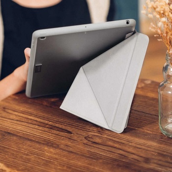 Image 1 of Moshi VersaCover Case - калъф и поставка за iPad 9 (2021), iPad 8 (2020), iPad 7 (2019) (сив)