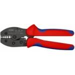 KNIPEX Клещи за кримпване на кабелни накрайници 1.5-10мм2 DIN неизолирани, закалени, синьо-червена ръкохватка 220мм, с пружина, (K975230)