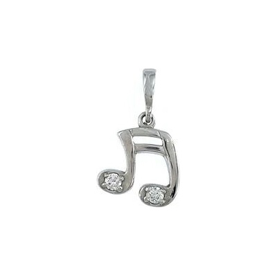 Infinitysilver Stříbrný přívěsek nota se zirkony 441594