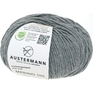 Austermann Merino 105 97612-329 Grey Плетива прежда (97612-329)