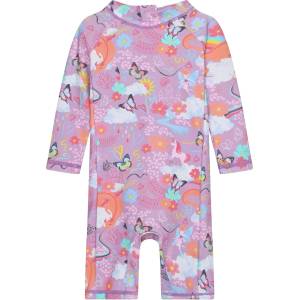 Color Kids Детски цял бански от ликра (UV защита) Color Kids Baby's Suit L/S AOP Lycra - Lavender Mist - размер 104 (EU) (750-2552-0616)
