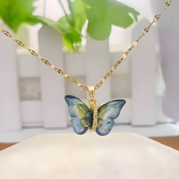 HARAHU Колие Пеперуда es-38830 - Златна / Тип1 kp38830 (es-38830)