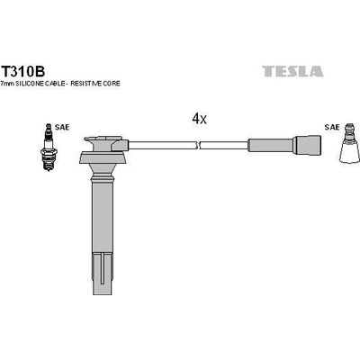 TESLA Sada kabelů pro zapalování TE T310B