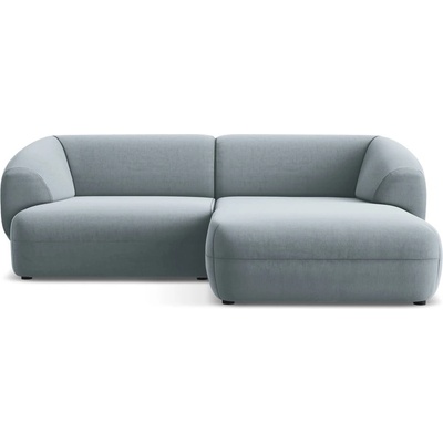 makamii Светлосин кадифен ъглов диван (десен ъгъл) Moana - Makamii (MOANA_RC_S_1_P1_C15)