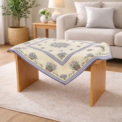Evenit Gobelínový obrus 048C levanduľa fialová Bavlna polyester 100x100 cm