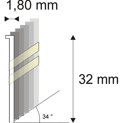 Truhlářské Brady šikmé 34° Narex 15G-DA/32 - 1,80 x 32 mm - 4.000 ks