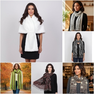 Избери топлина и стил тази зима - комплект 6 шала от Pipilota. bg