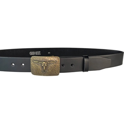 Penny Belts pánský kožený opasek 122z60 černý