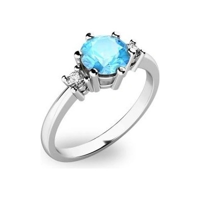 Pattic Zlatý prsteň s topazem a diamanty G10856B01