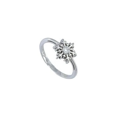 Infinitysilver Stříbrný prsten zirkonová vločka 42687559