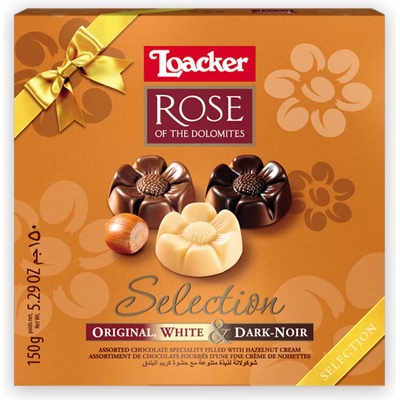 Loacker Шоколадови бонбони Loacker бонбониера Роза асорти 150 гр