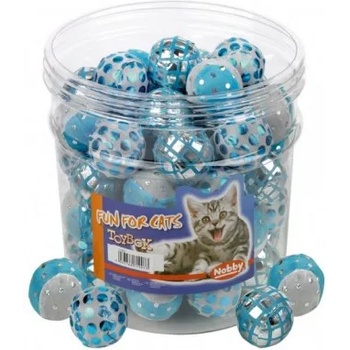 Image 1 of Nobby Играчка за котка топка с блясък синьо-бяла 4 см nobby Германия 71907