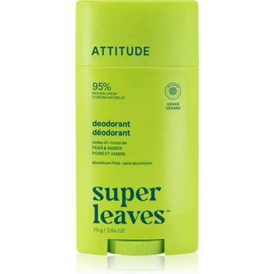 ATTITUDE Super Leaves Natural Deodorant дезодорант Pear & Amber 75 гр
