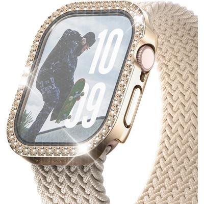 PanzerGlass Стъклен протектор за часовник PanzerGlass за Apple Watch 46 mm, Full Body - Bling Gold