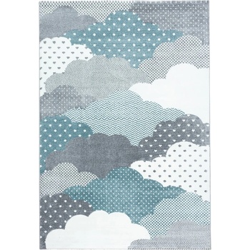 Ayyildiz Синьо-сив детски килим 140x200 cm Bambi - Ayyildiz Carpets (BAMBI1402000820BLUE)