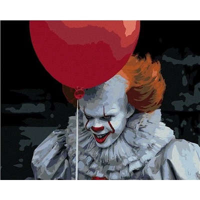 zuty Malování Podle Čísel Pennywise S Balónkem To 40 x 50 Cm Plátno