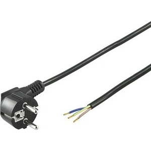 PremiumCord Захранващ кабел, Schuko - немонтиран, 3-жилен, 230V, 16A, 2 m, черен KPSFT2B (KPSFT2B)