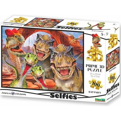 Prime 3D Puzzle Dinosauří selfie 100 ks