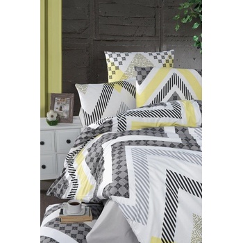 Brotex povlečení bavlna Zigzag grey zipový uzávěr 200x220 70x90