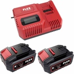 FLEX P-Set 55 R - Комплект 2x 18V акумулатор 5, 0 Ah + бързозарядно 12/18V (4545)