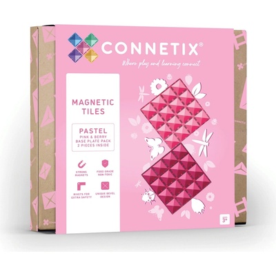 CONNETIX Sada 2 magnetických podložiek Pastel berry a ružová