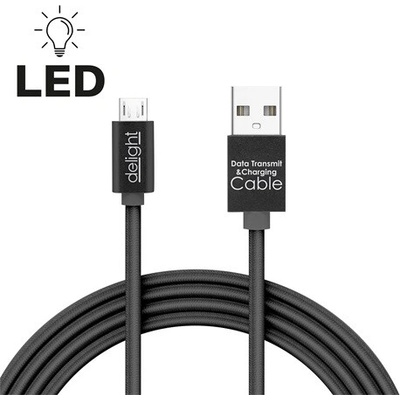 Delight 55442M-BK USB-MicroUSB nabíjecí