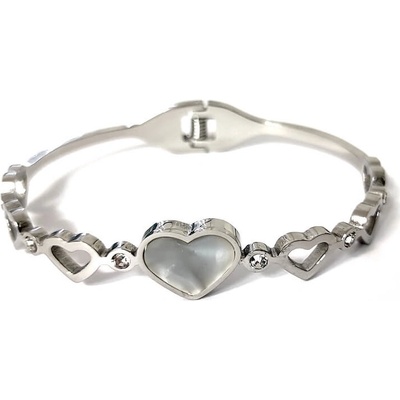 Stainles Steels náramek z chirurgické oceli SRDCE N22 s krystaly