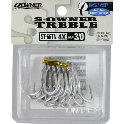Owner Trojháček Stinger Treble ST66 vel. 4 5 ks